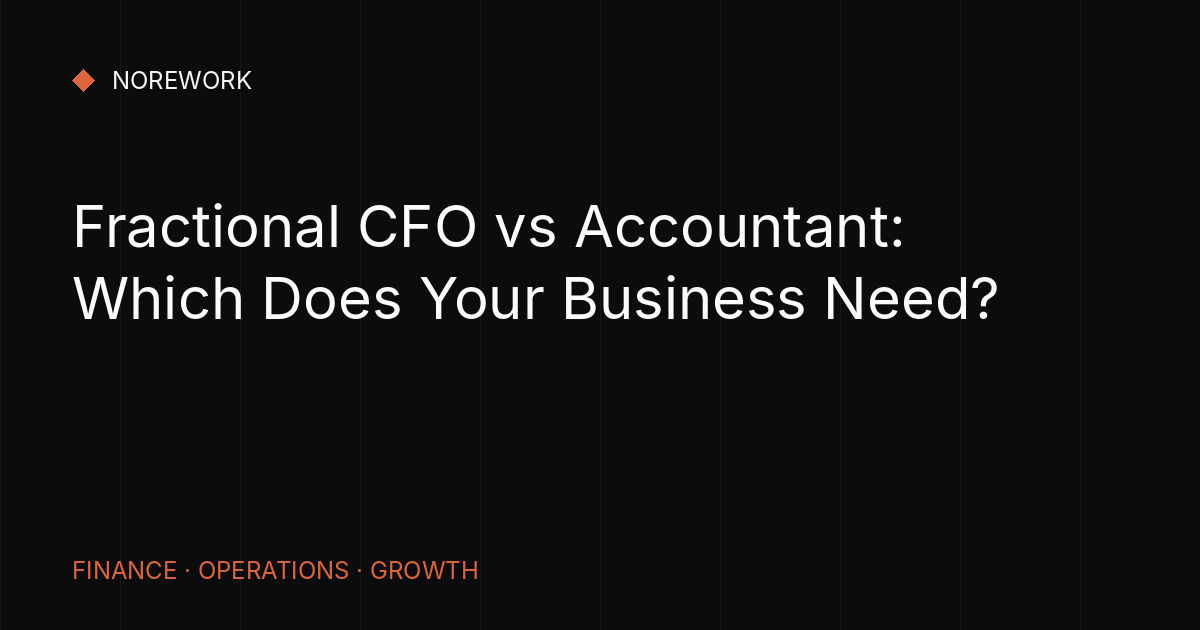 Fractional CFO versus accountant